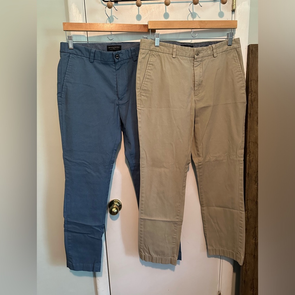 2 Pairs of Banana Republic Chinos